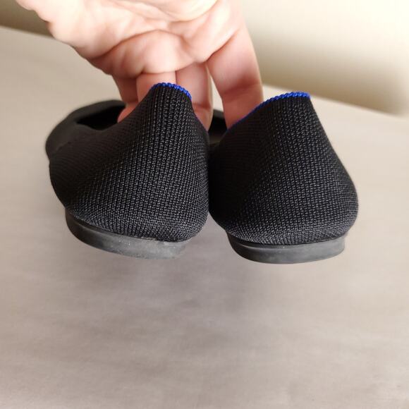 ROTHY'S Flats The Square Classic Black Ballet Flats Women's  Sz 8 - Picture 9 of 13